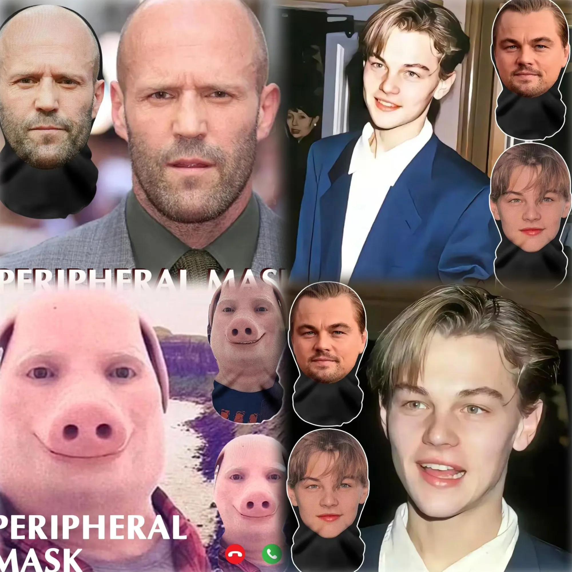 

3D Printed Full Face Visual Mask Realistic Celebrity Performer Face Mask Props Costume For Party Supplies Cosplay