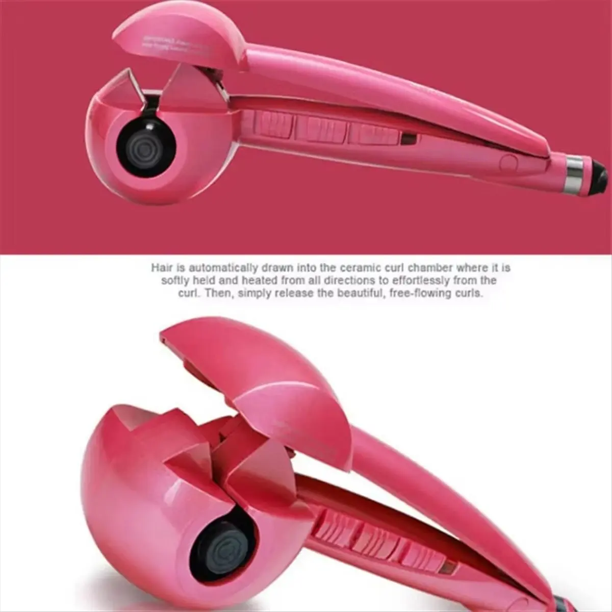 A20M Automatic Ceramic Curling Iron Snail Wave Maker Large Wave Styling No Damage Hair Styling Tool Salon Accessories US Plug