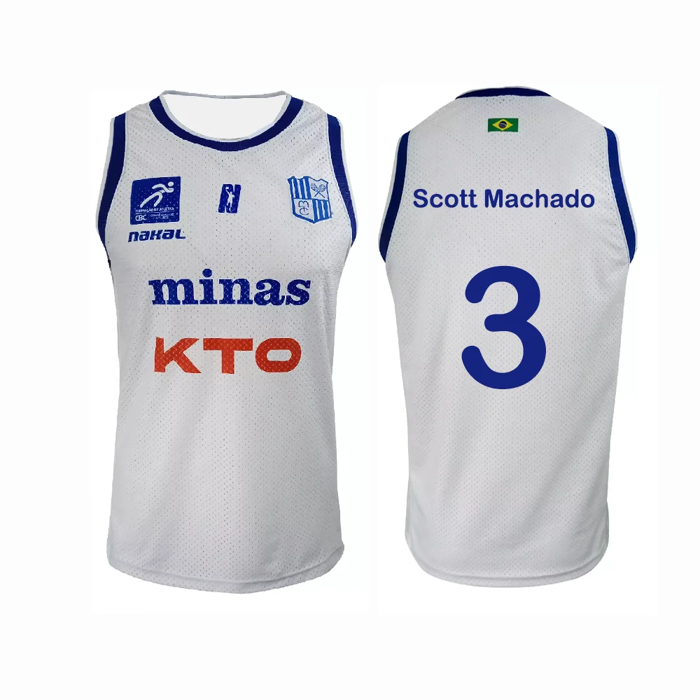 2024 Brazil Basketball Minas Basketball Jersey Scott Machado Men/Boy  Basketball Sports Jersey Brazil Fans Special Jersey Kit