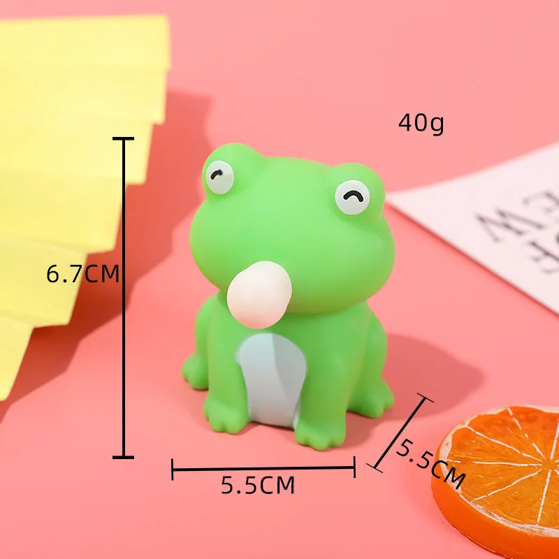 ぬいぐるみ動物かわいい抗ストレスボールトリッキーシミュレーションカエル人形 Abraact ソフト粘着スクイーズストレスリリーフおもちゃ面白いギフト J88
