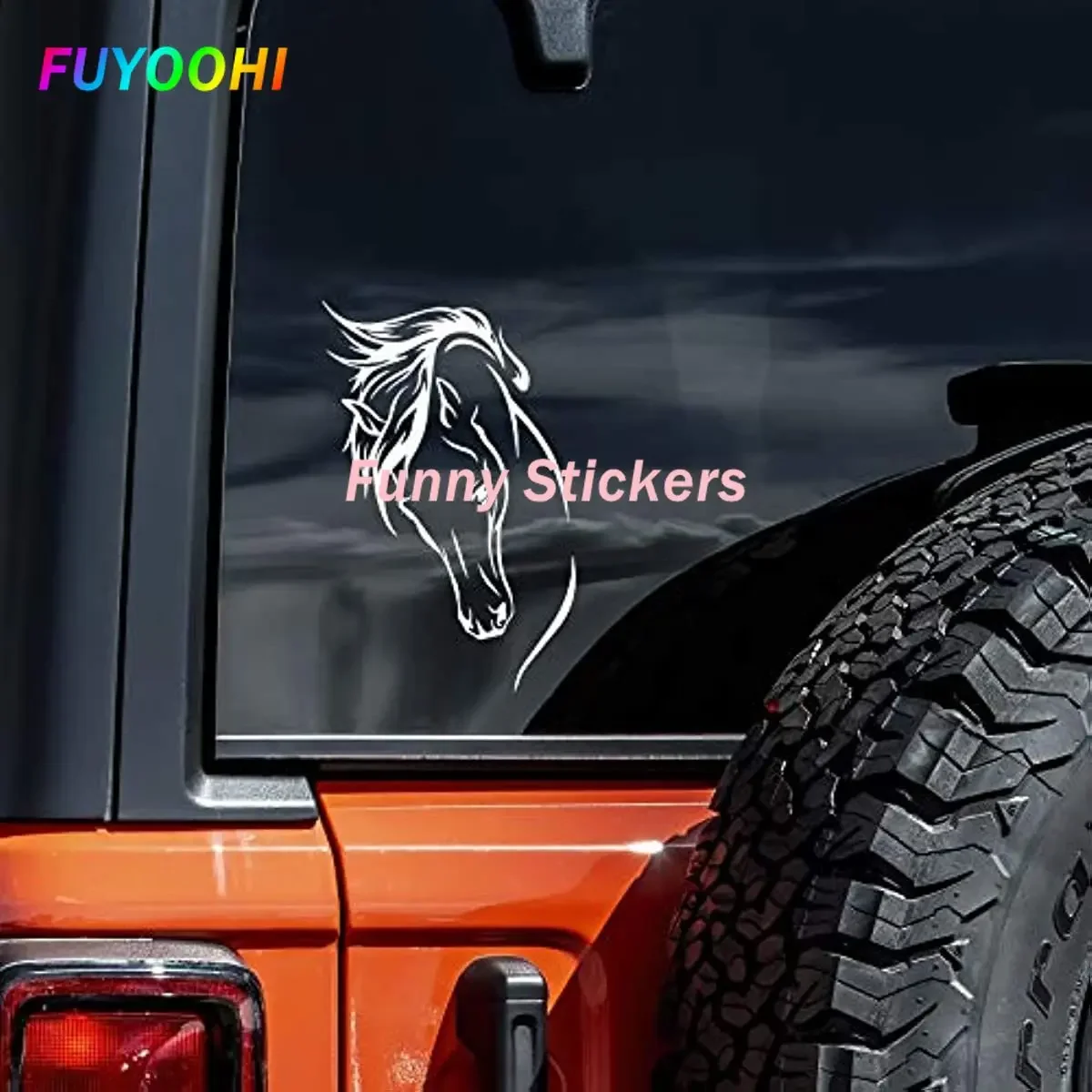 

FUYOOHI Horse Head Silhouette Car Stickers, for Laptop Car Truck Motorcycle Vehicle Paint Window Wall Cup Bumpers Crafts Decals