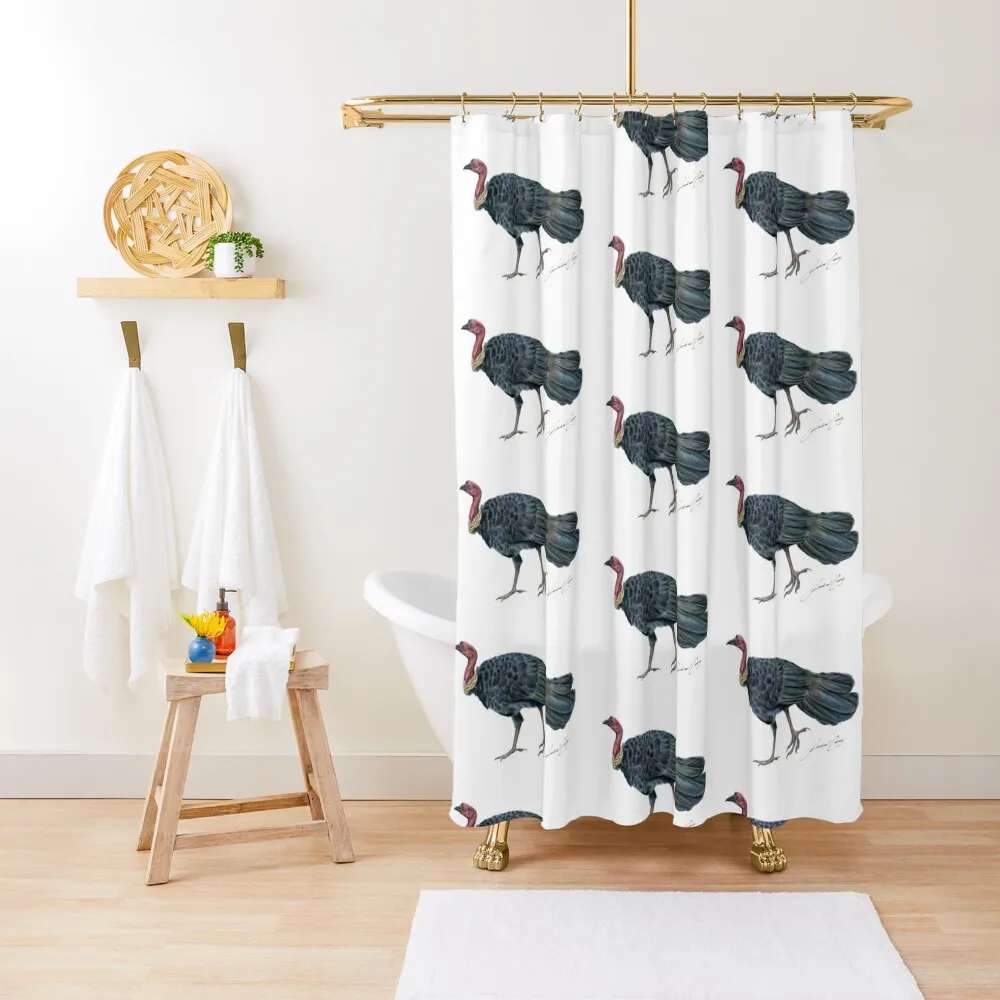 Brush Turkey Bush Turkey Noosa Bird - with artists signature Shower Curtain Waterproof Bath And Anti-Mold Window Curtain