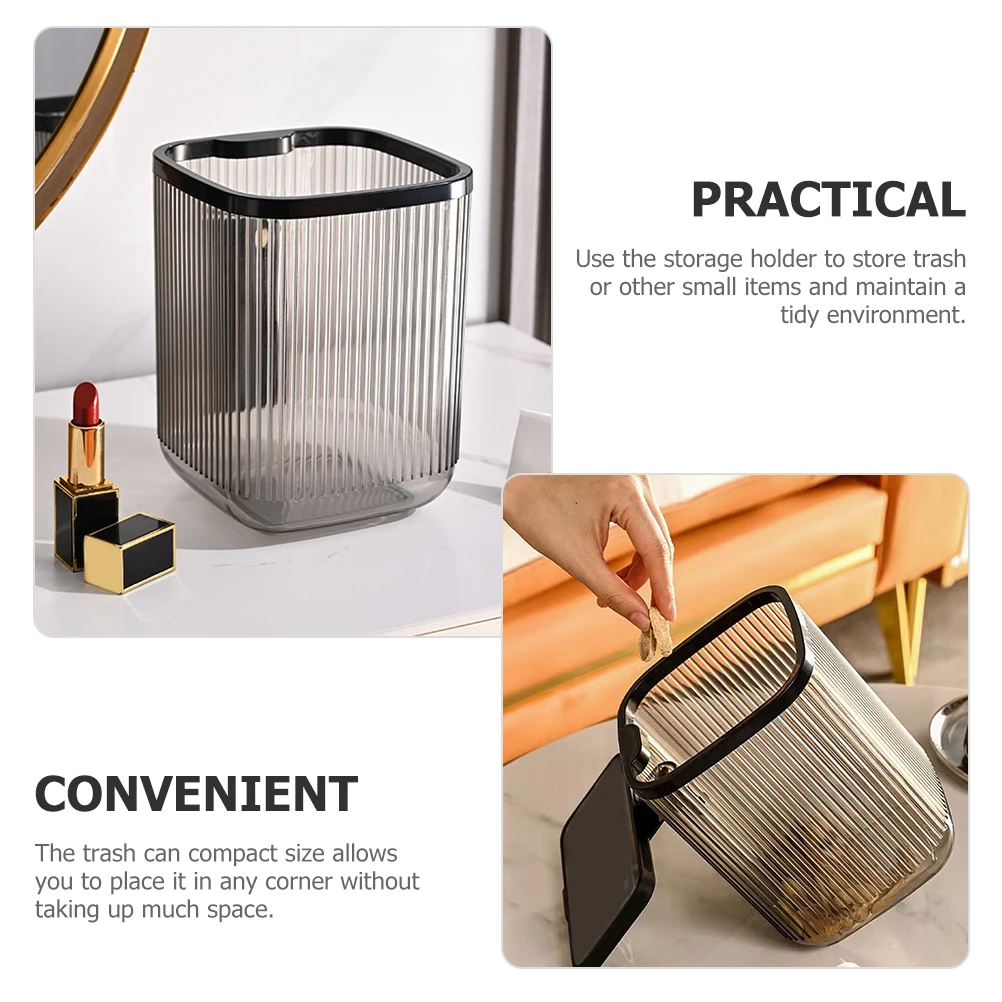 

Garbage Can for Countertops Desktop Trash Phone Holder Bin Mini Cans Desks Office