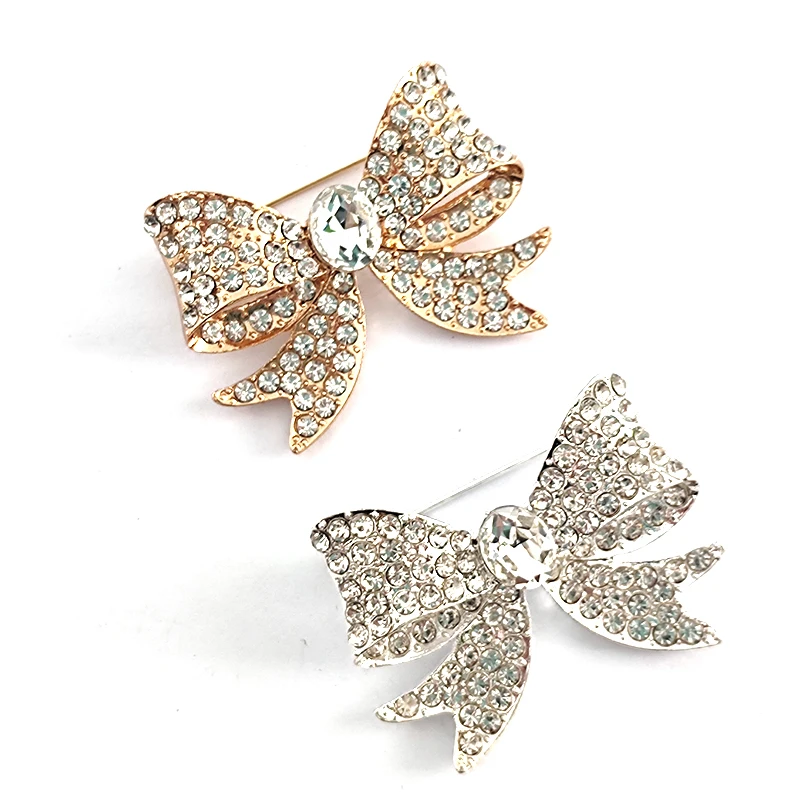 

10pcs Bowknot Brooches with Rhinestons for Women High Grade Fashion Pins Coat Accessories Jewelry Gifts BH012-BH013