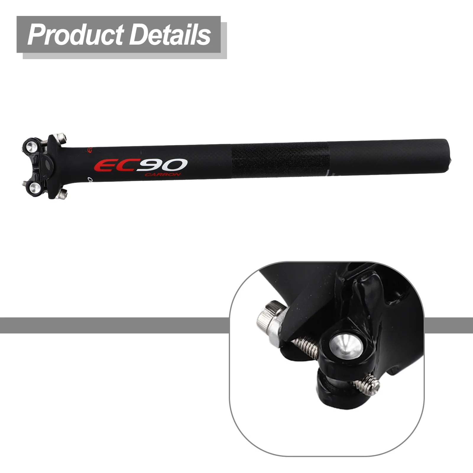 

For Mountain Bike 1* Carbon Fiber Carbon Fiber 27.2/30.8/31.6mm Carbon Fiber High-Strength Imported T-800 Joint Seatpost