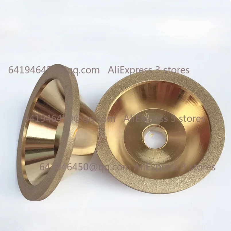 Titanium Plated Bowl Diamond Grinding Wheel For Sharpening Machine Polishing Grinding Milling Cutter 1PC