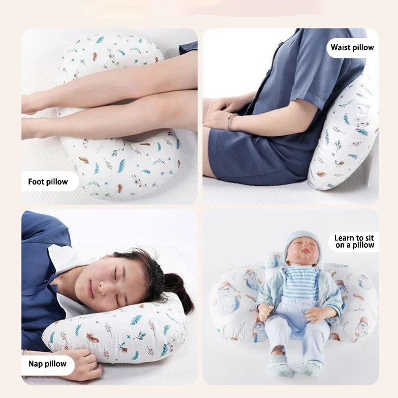 Baby Feeding Pillow, Nursing Pillow for Breastfeeding, Newborn Infant Lounger with Adjustable Strap, Support Pillow for Mom Baby