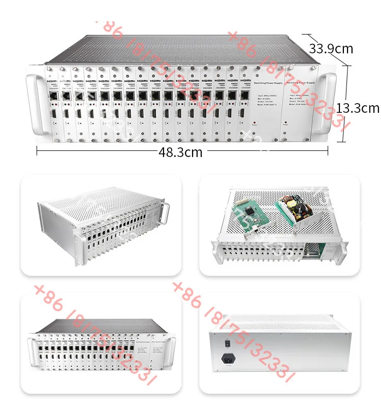 3U Rack Mounted 16 Channel Full HD Encoder ip tv H.264 hd mi Ip Streamer to Wowza, Xtream Hotel ip tv
