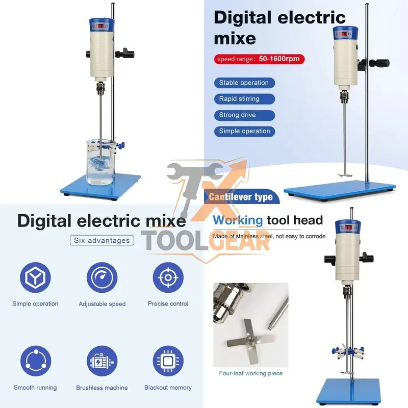2026hotsale* Factory Supplier Perfume Mixer Stirring Overhead Machine Constant Speed Electric Digital Laboratory Overhead