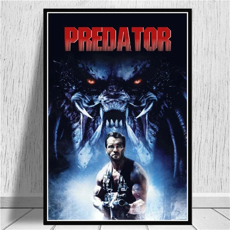 Poster And Prints Arnold Schwarzenegger The Predator Monster Horror Movie Art Canvas Wall Pictures For Living Room Home Decor