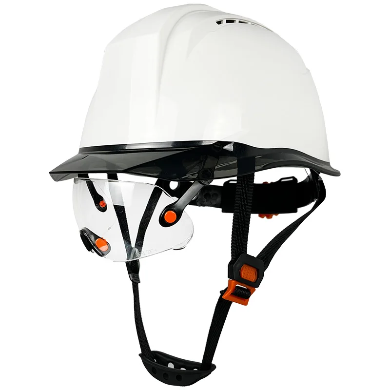 Industrial High Quality Work Safety Helmet With Goggles For Engineer Construction CE EN397 Hard Hat Ansi ABS Shell Insulation