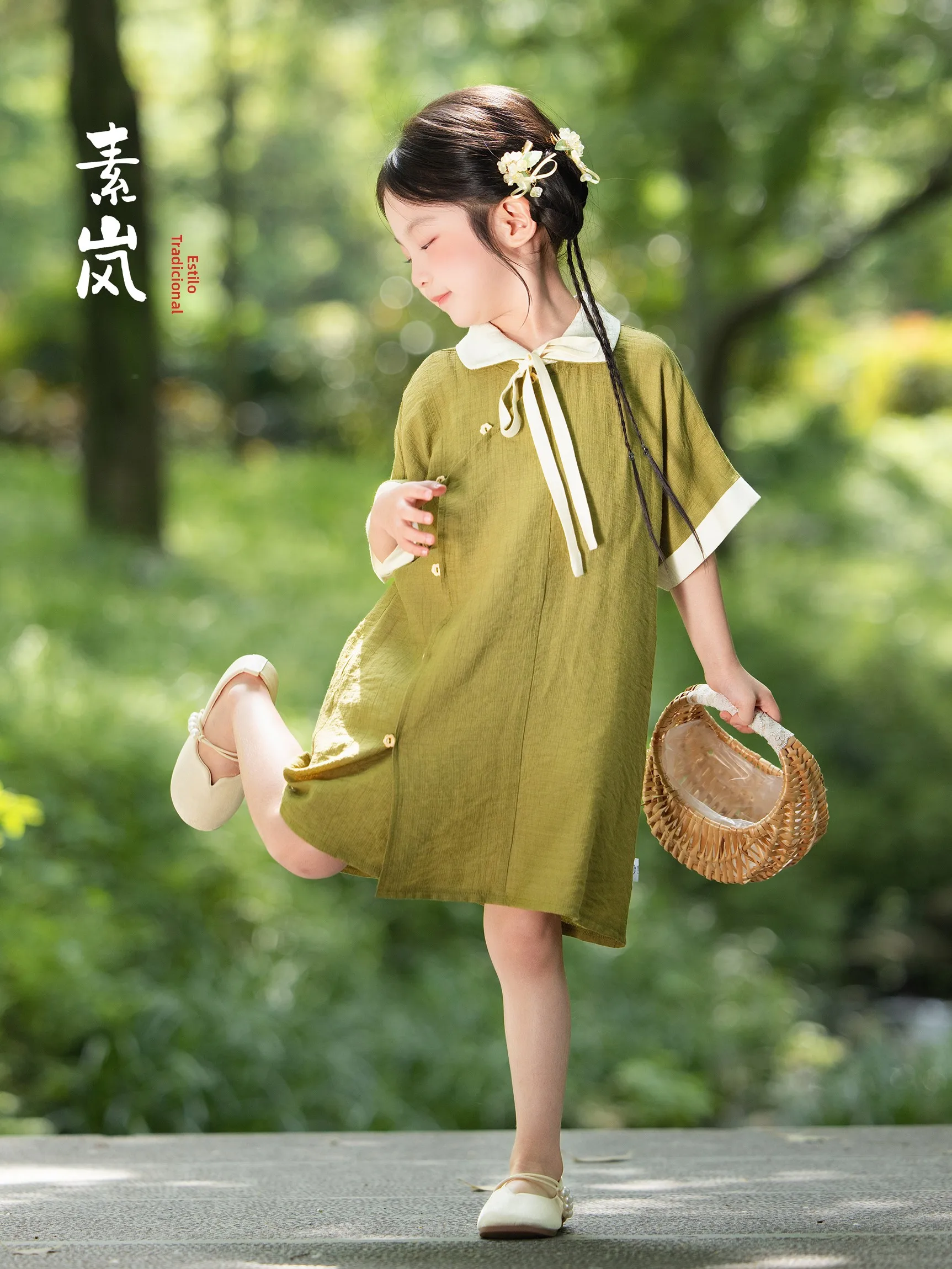 nouvelle-robe-traditionnelle-chinoise-pour-filles-2026-style-hanfu-robe-d'Ete-pour-enfants-jupe-a-manches-courtes-en-fibre-de-polyester-design-classique-traditionnel