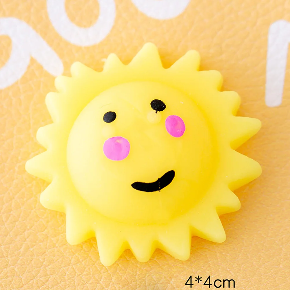 TPR Soft Glue Squeeze Stress Relief Toys Cartoon Random Style Sensory Toys Portable Elastic Mini Soft for Children Holiday Gifts