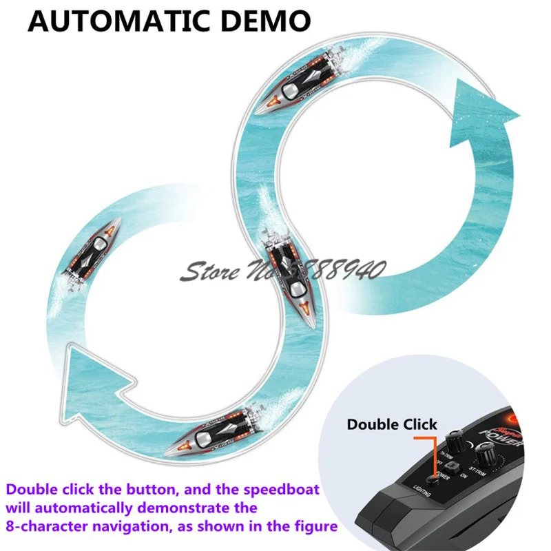 

70KM/H Brushless Smart Alarm High Speed RC Speedboat 200M Neting Unhook Capsized Reset Waterproof Racing Radio Control Boat Toy