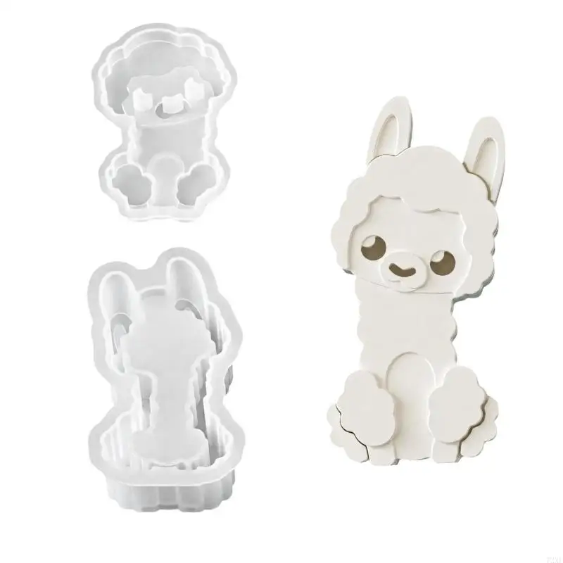 72XE Plaster Craft Animal Mold in Silicone, Open Top Vase and Small Holder Form for Desktop Display and Studio Projects