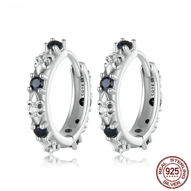 

Dawn's Jewel Sterling silver s925 jewelry embossed iris flower ear buckle earrings fresh and versatile