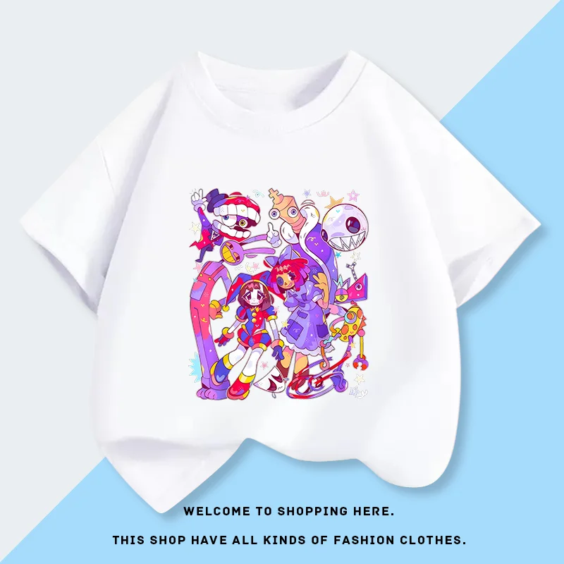 Magical Numbers Circus Children's Short-Sleeved T-Shirt Boys and Girls Summer Clothing - New Style - Large, Medium, Small Sizes