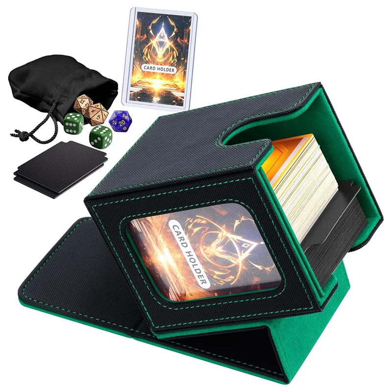 MACH-Display Card Box,Card Box Suitable For 100 Double Sleeve Cards,Large Capacity Portable Storage Card Box