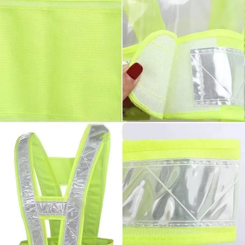 Adult Universal  Safety Vests  Strap Security Traffic Warning Vest t Working Running Cycling Vest Jacket