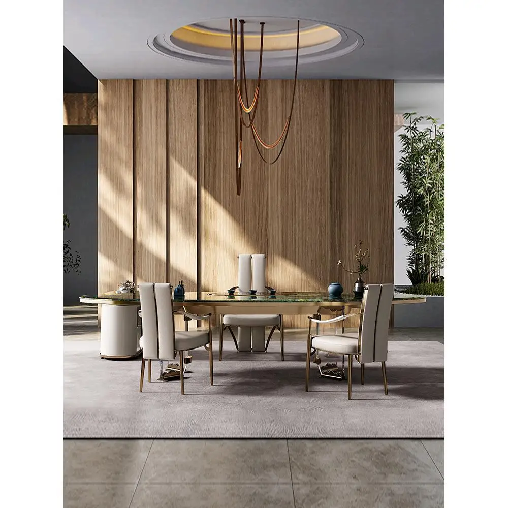 Simple light luxury tea table Natural luxury stone tea table