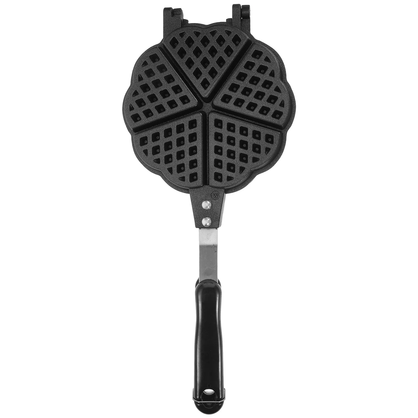 Heart Shaped Aluminum Waffle Pan Non-Stick Cake Mold Classic Scandinavian Baking Pan Easy Clean Breakfast Maker Gas Stove Picnic