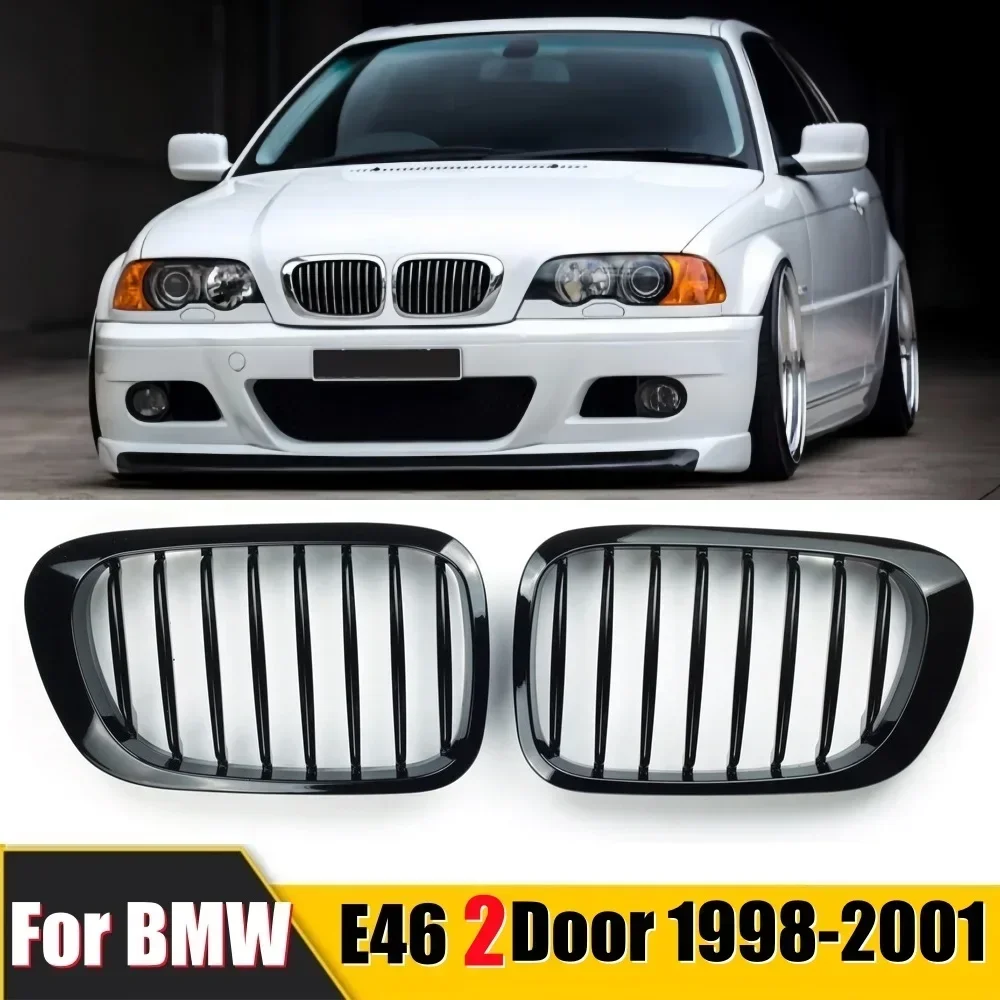 

For BMW 3 Series E46 2-door 316i 318i 320i 323i 325i 328i M3 1998-2001 front bumper black grille modification intake grille