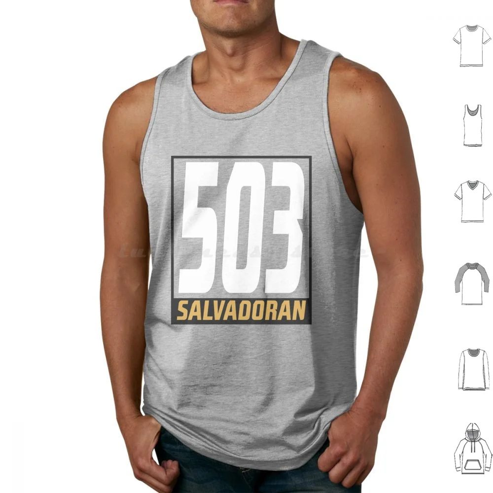 Salvadoran 503 Tank Tops Print Cotton The Savior Salvadoran Salvadorean 503