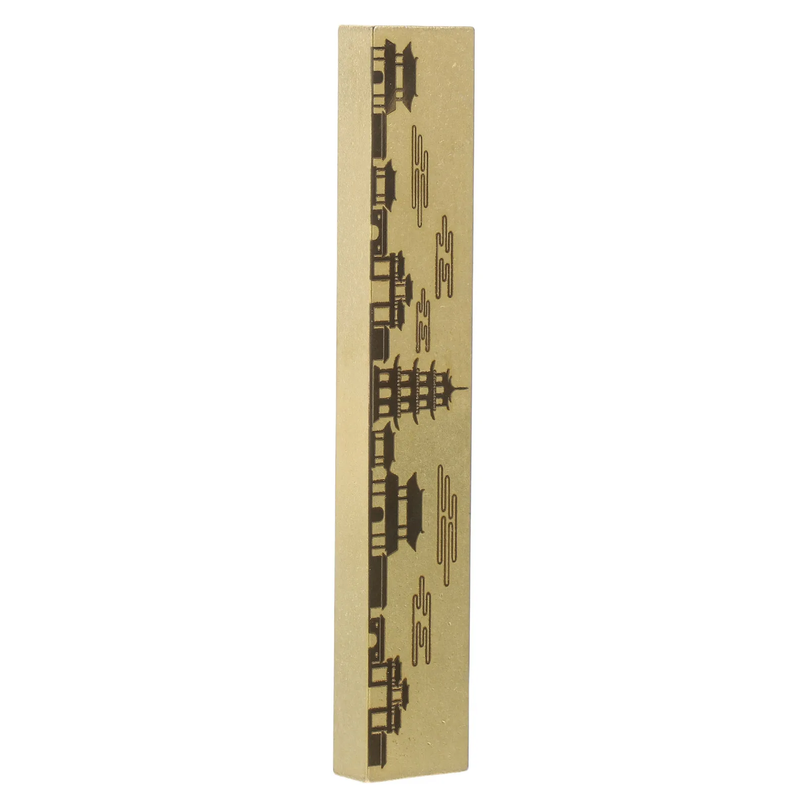 

Vintage Brass Paperweight For Chinese Calligraphy Heavy Duty Office Desk Ornament Smooth Finish Study Accessories