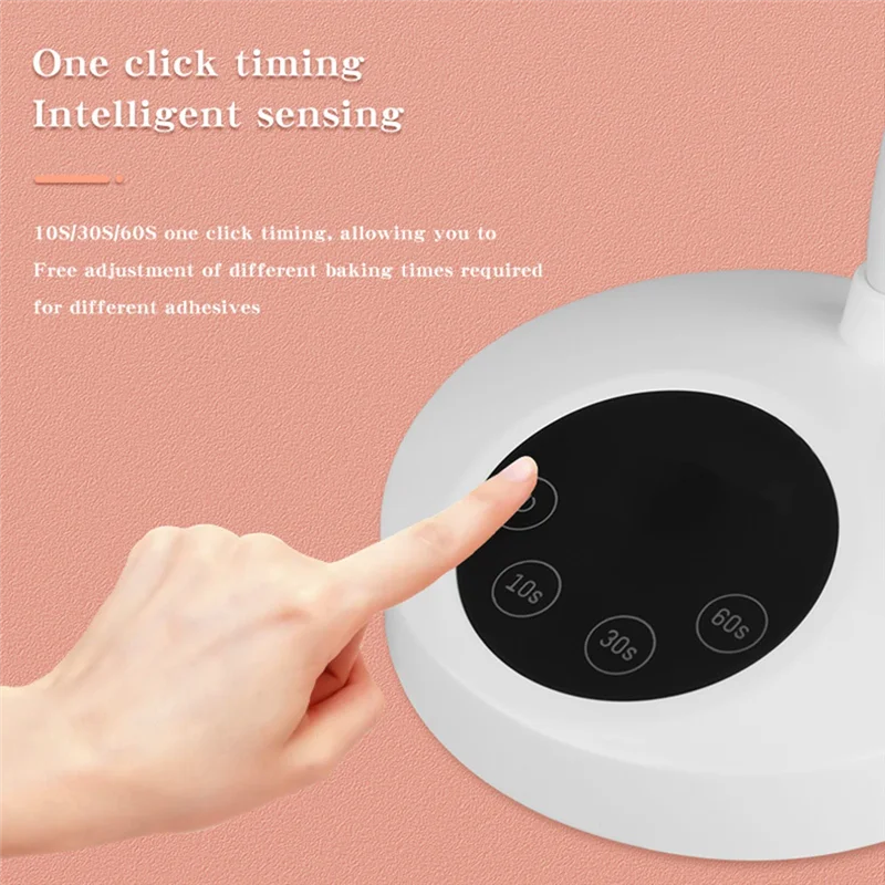 -ESTR Mini Gel Polish Drying Lamp Rechargeable UV LED Nail Lamp Goosenecks Cordless Nail Lamp For Gel Nail Quick Drying