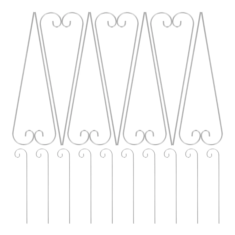 

20 Pcs Hook up Plant Tag Pole Labels Iron Floral Sticks for Flower Arrangements