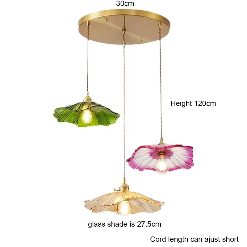 Vintage Hanger Lichten Bloem Glazen Hangende Lampen Huisdecoratie Verlichting Woonkamer Slaapkamer Nachtbed Licht Armatuur Winkel lampen woonkamers hanglampen eettafel kroonluchter lamp slaapkamer