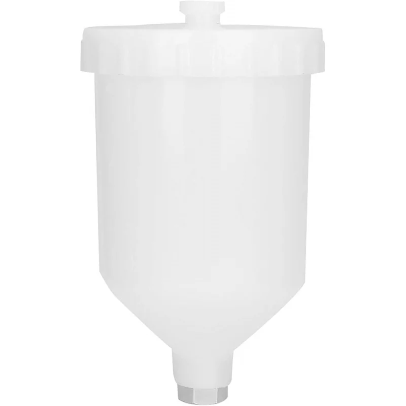 600ml Spray, Pot Plastic Stainless Steel Threaded Feed Air Cup 0 Connector Hand Tool Accessories Replacement for Paint