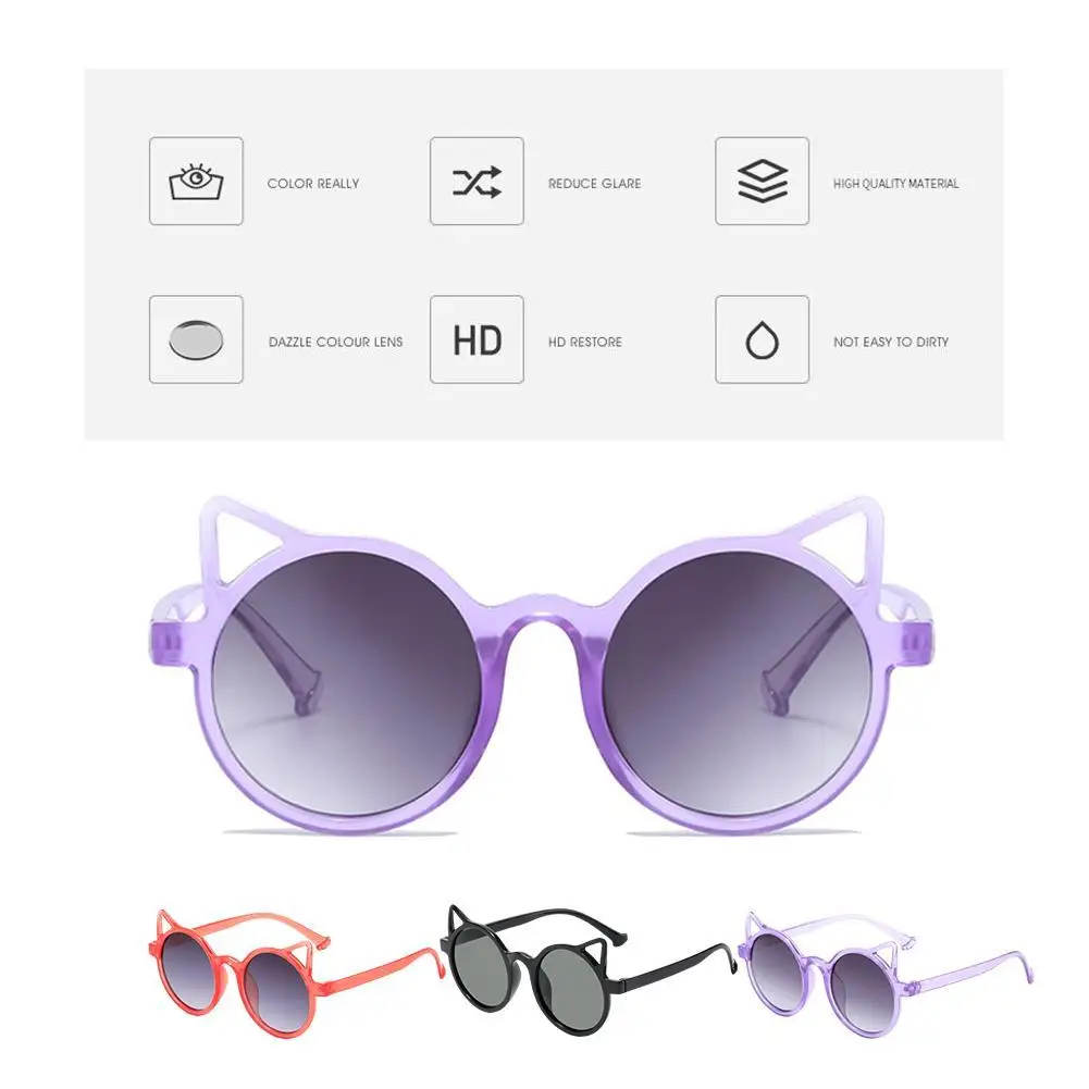 

1PCS Kids Sunglasses Cute Cartoon Cat Ears Sunglasses Protection Classic Lovely Children Sun Outdoor Protecti Vintage Sungl Y5J1