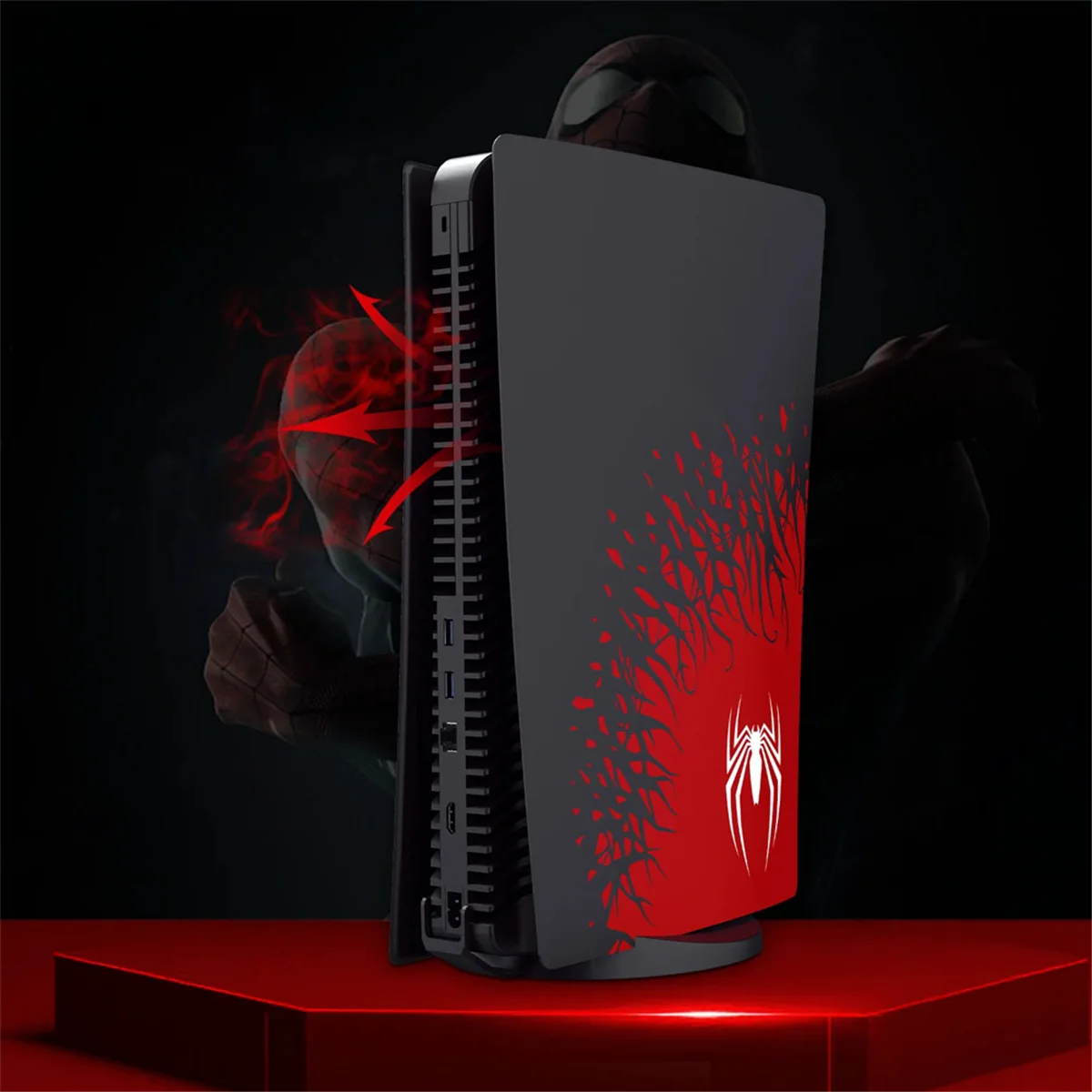 Carcasa de repuesto Spider para PS5, cubierta protectora, placa frontal dura, compatible con Playstation 5, versión de disco