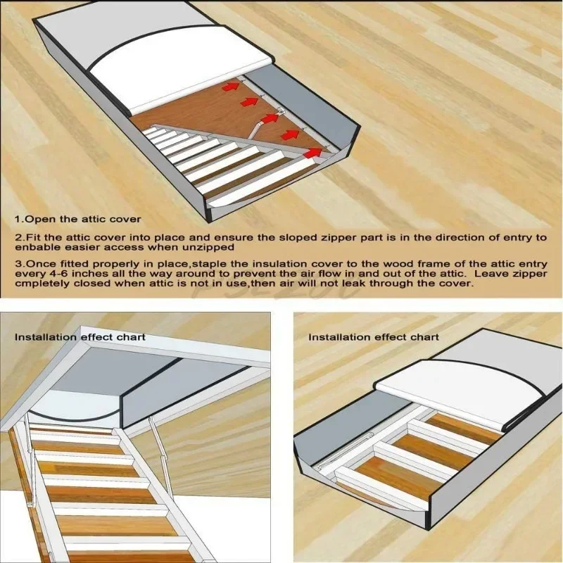 Attic Tent Insulation Cover Aluminum Foil Cover 54x25x11 Inch Waterproof Foldable Dust Cover Insulation Insulation Tool