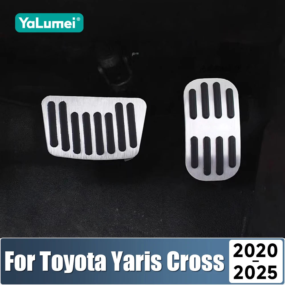 Für Toyota Yaris Cross XP210 2020 2021 2022 2023 2024 2025 Aluminium Auto Kraftstoff Gaspedal Bremspedale Abdeckung Nicht Slip Pads