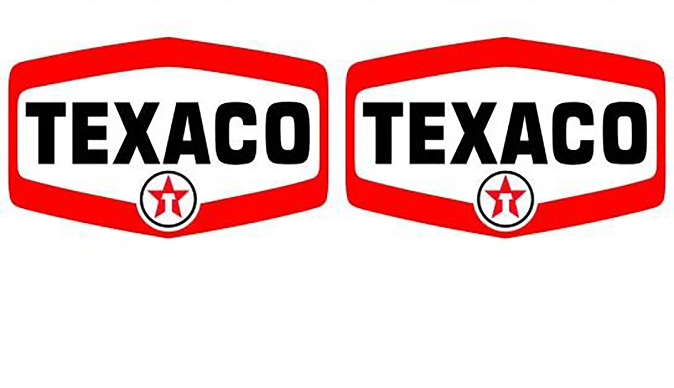 For X2 TEXACO 1960's Gasoline Vintage Gas Pump Decals Station Pumps Sign Stickers