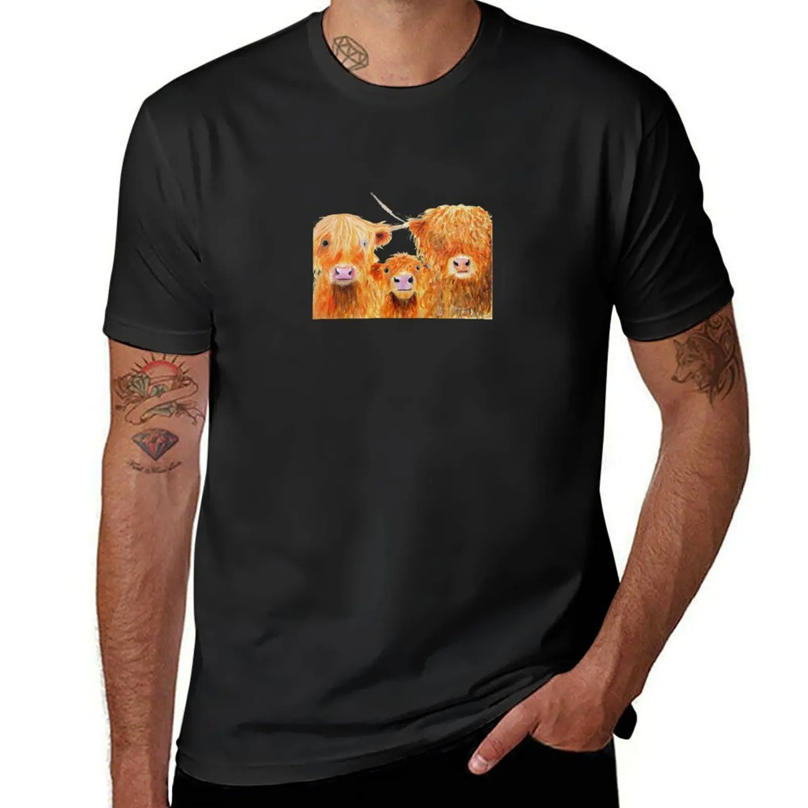 

WE 3 COOS HiGHLaND CoWS by SHiRLeY MacARTHuR T-Shirt graphics plus sizes sweat mens workout shirts