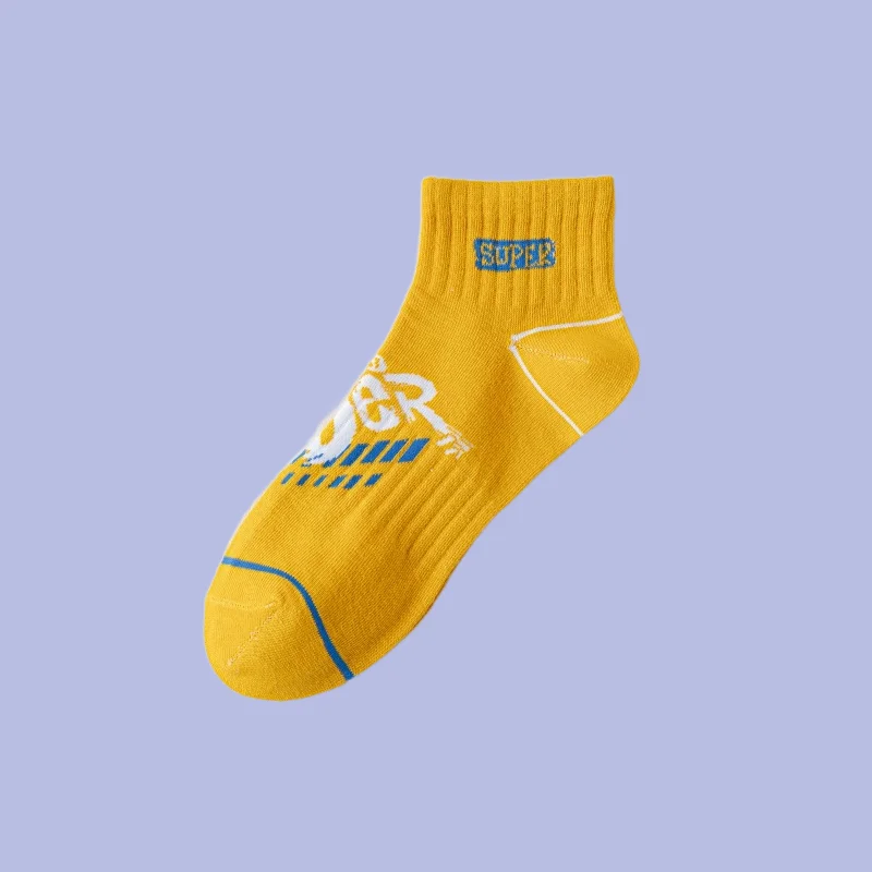 Calcetines deportivos finos para niño, medias cortas de algodón absorbentes del sudor, a la moda, novedad de primavera y verano, 5/10 pares, 2024