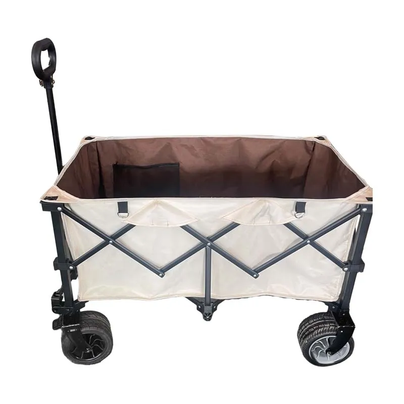 

Large Capacity Collapsible Folding Beach Wagon With Big Wheels Platform Structure For Outdoor Camping Shopping