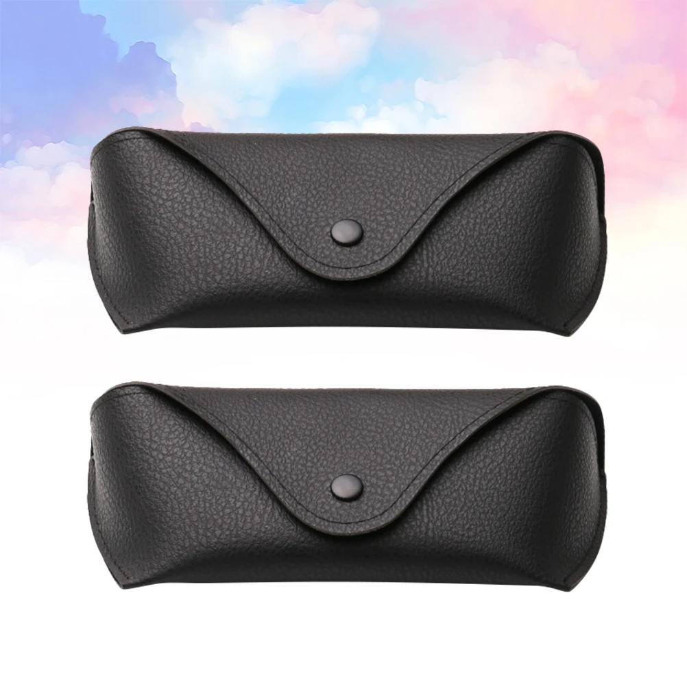 

2pcs Glasses Cases Oxford Cloth Sunglasses Box Anti-Pressure Slim Portable Eyeglass Storage For Eyewear Accessories Black