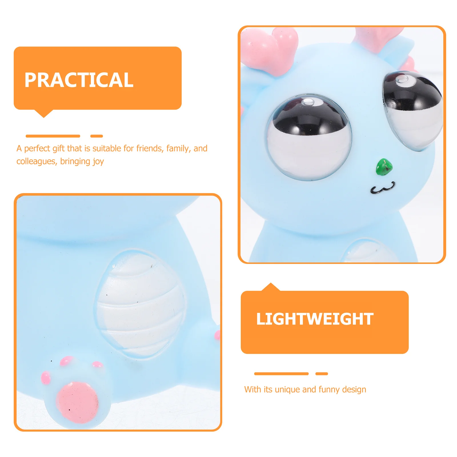 飛び出す目を持つ恐竜型スクイーズストレス解消グッズ、面白い減圧オフィス/自宅用携帯型面白いストレス解消ギフト