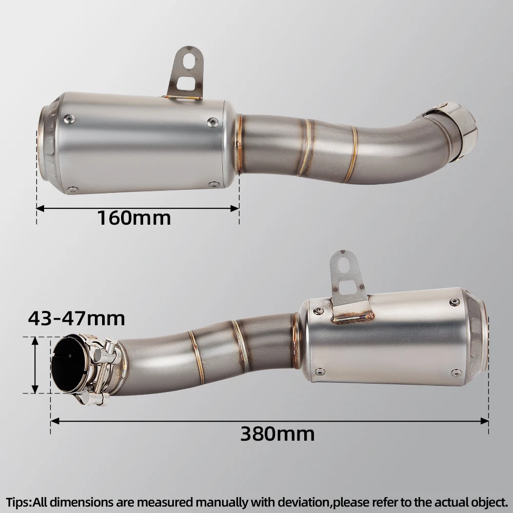 For YAMAHA R3 R25 MT-03 Slip on Racing Line Motorcycle Exhaust Muffler Escape Moto System Modified Tail Pipe Connect Original