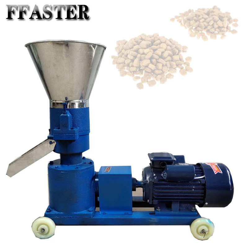 100-200kg/hPellet Machine Pelletizer Animal Feed Food Pellet Making Machine Farming Burning Particles Granulator with a Motor