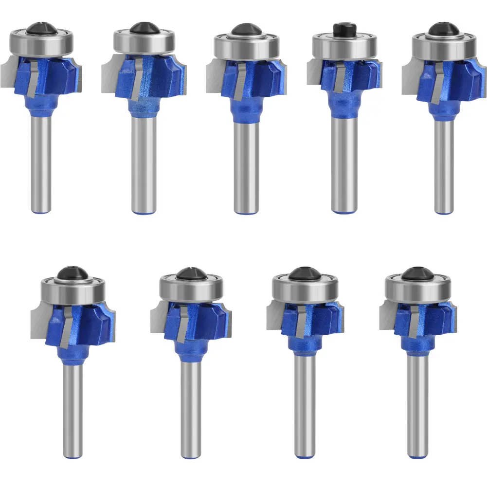 6/8 MM 1/4 Schaft 4 Ecke Router Bit R1 R2 R3 Trim Einfassung Holzbearbeitung Bit Für Holz schneiden Werkzeuge Zubehör