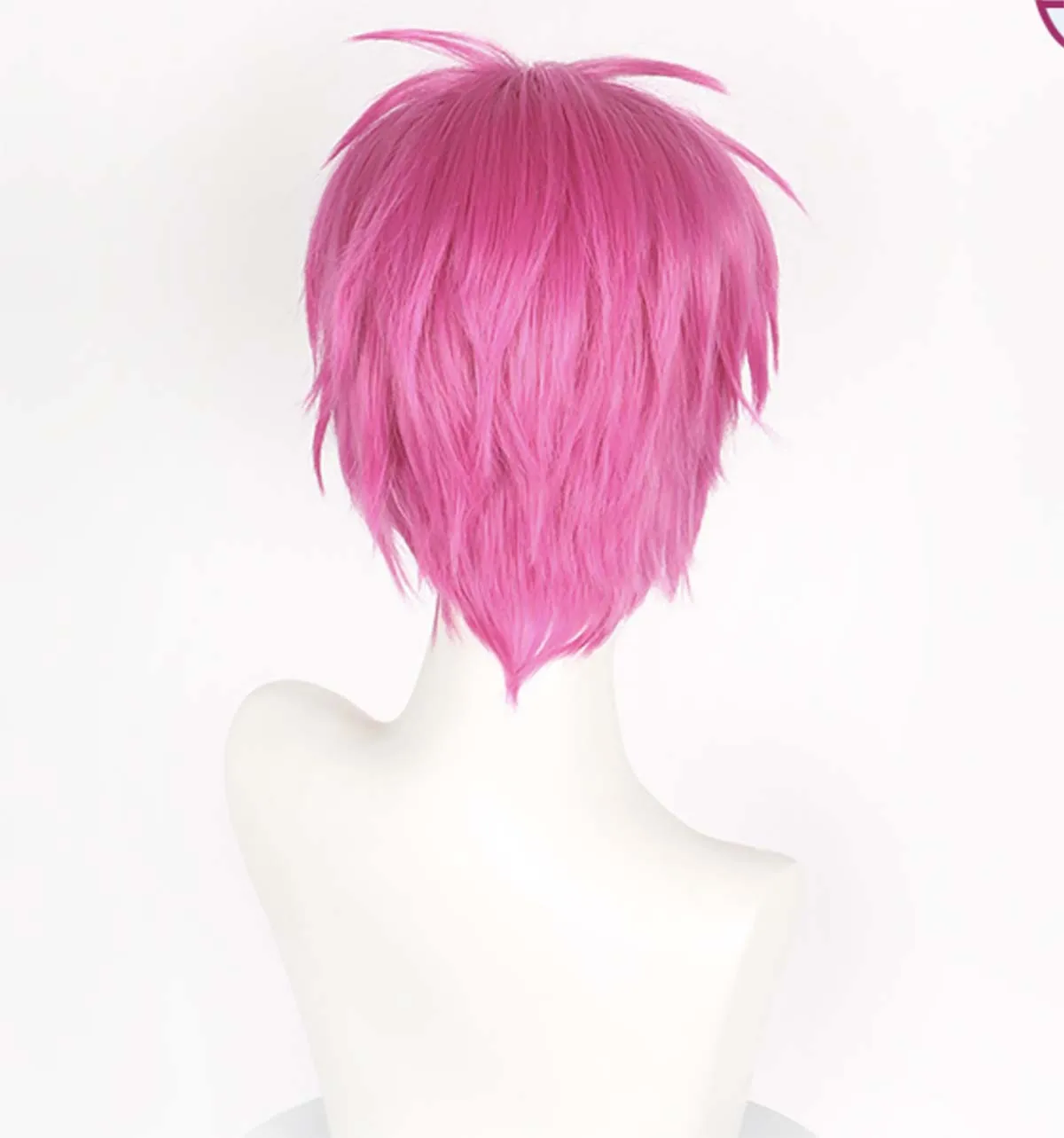 Halloween Props Anime the Disastrous Life of Saiki K Saiki Kusuo Cosplay Pink Wig