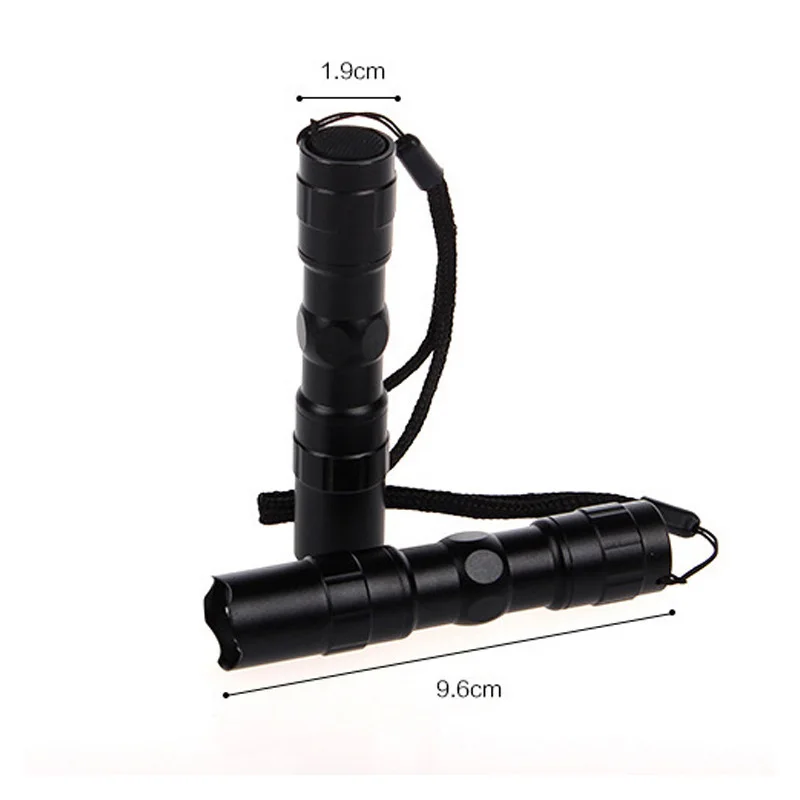 Mini 3W LED Flashlight Outdoor Waterproof Camping Lamp Portable Torch Light Power By 1 AA Battery