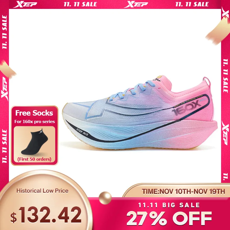 

Xtep 160X 5.0PRO Running Shoes For Women Champion Version Marathon Carbon Plate Sports Shoes Running Shoes PB Boots 977318110060