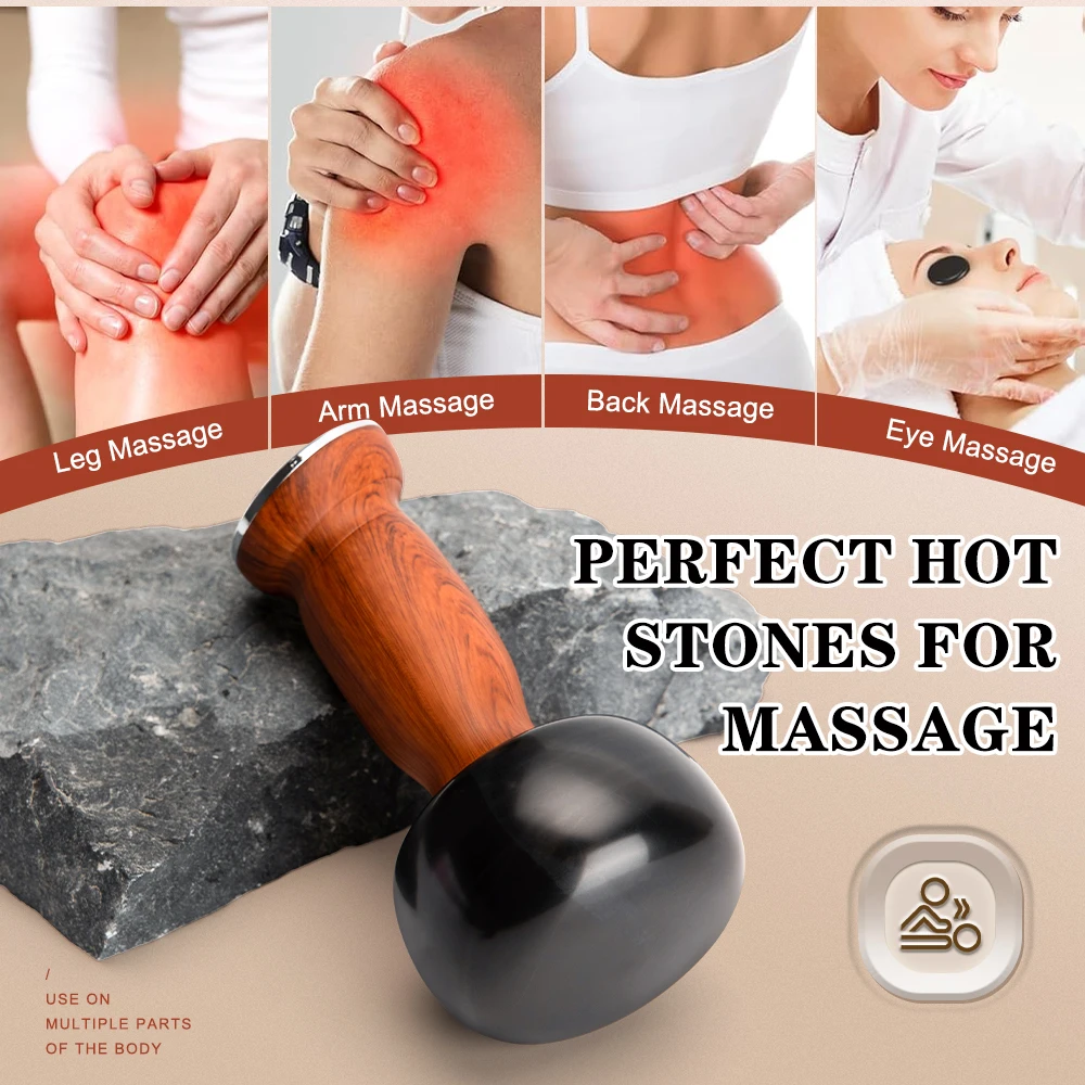 Guasha Massager Hot Stone Massager Vibration Scraping Gua Sha Massage Stone Lymphatic Dredging Fat Burning Health Care