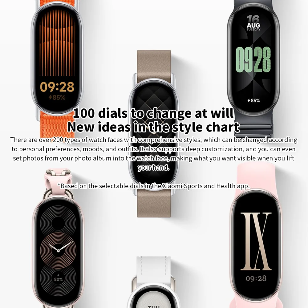 New Xiaomi Mi Band 9 AMOLED Screen Fitness Bracelet Miband9 60Hz Fitness Trake NFC Heart Rate Monitor Mi Smart Band 9